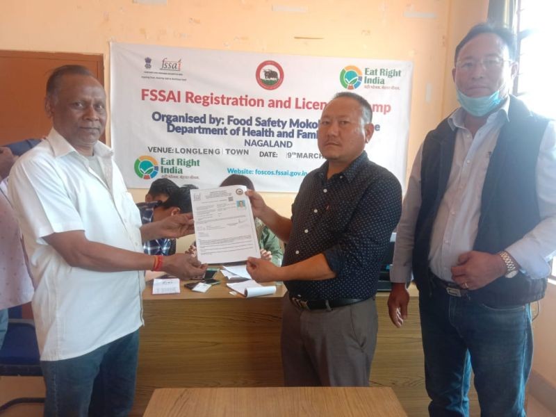 D Robin, NCS, ADC Longleng handing out the first certificate generated of the day to an FBO. (Photo courtesy: NRHM, Mokokchung)